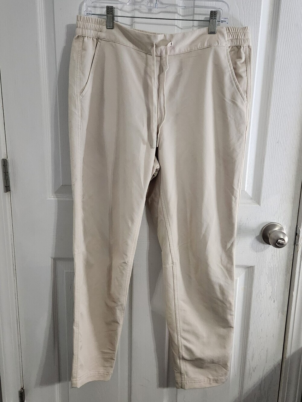 Alpine cream drawstring hiking pants size large gorpcore hiking camping